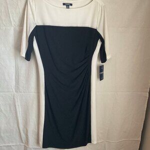 Chaps Black and White Size Large Dress
